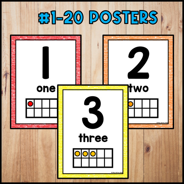 Number Posters 1 to 20 | Classroom Decor