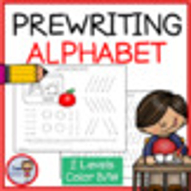 PREWRITING ALPHABET Tracing Lines and Shapes WORKSHEETS