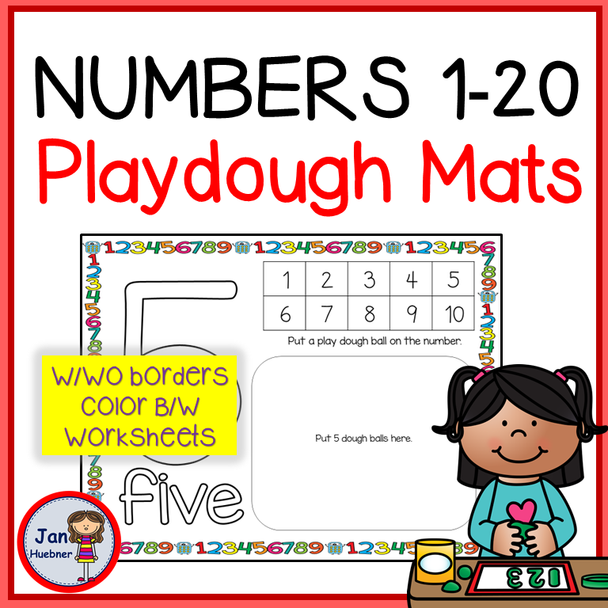 PREWRITING NUMBERS PLAYDOUGH MATS AND ACTIVITIES