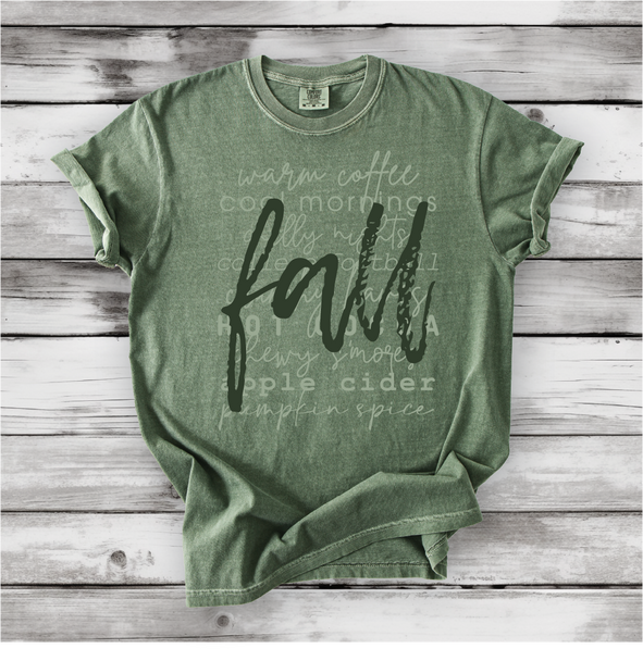 Fall Words T-shirt - Perfect Autumn/Fall shirt - Comfort Colors