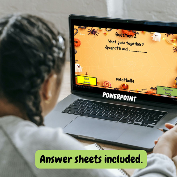 Halloween Categories Associations Synonyms Antonyms Analogies PowerPoint Game