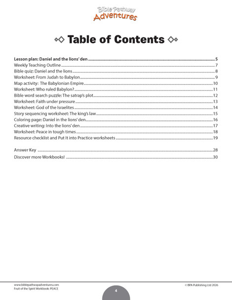 Peace: Fruit of the Spirit Workbook