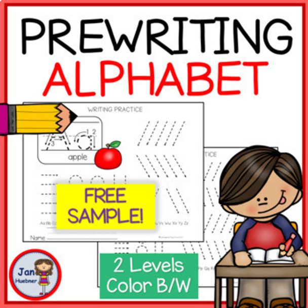 FREE SAMPLE PREWRITING ALPHABET Tracing Lines and Shapes