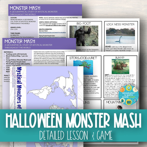 Monster Mash:A Study of Mystical Monsters of The World (Geography Halloween)