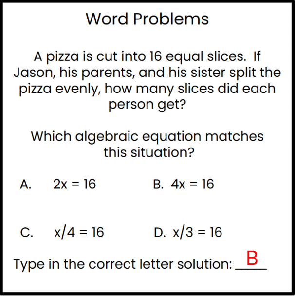 One-Step Equations  - Multiplication and Division - Digital and Printable