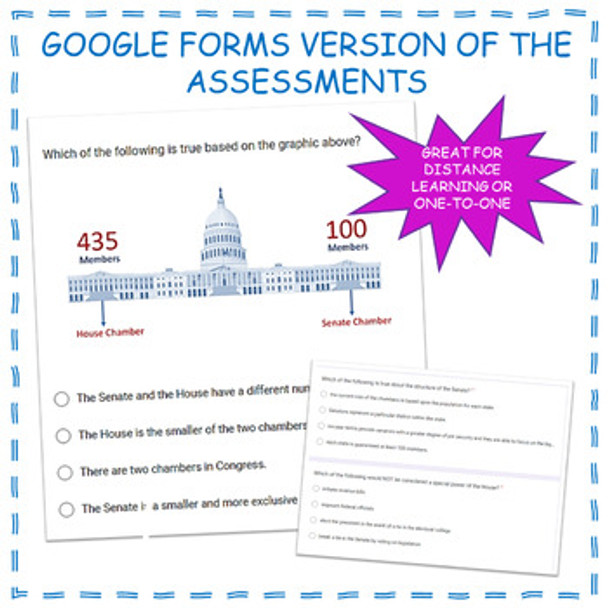 Legislative Branch and Congress Multiple Choice Short Answer Test Am. Government