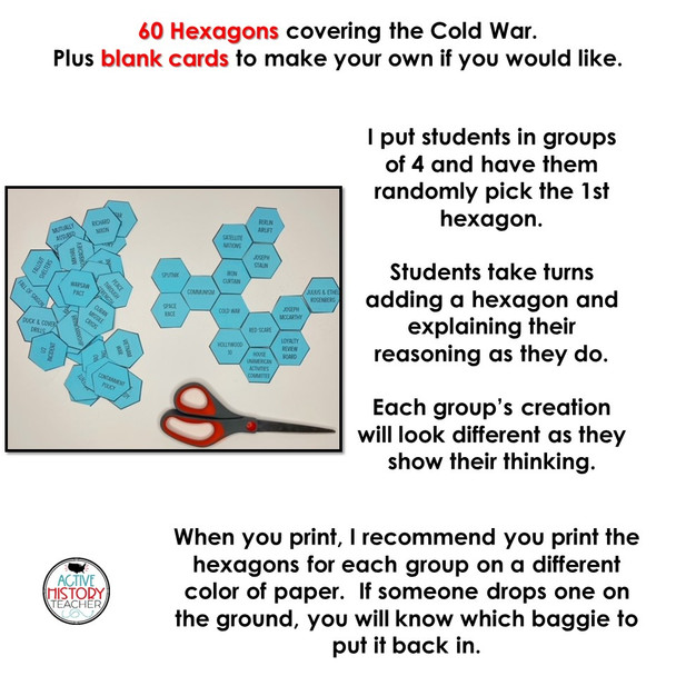 Cold War Review Activity Hexagonal Thinking EOC STAAR Review