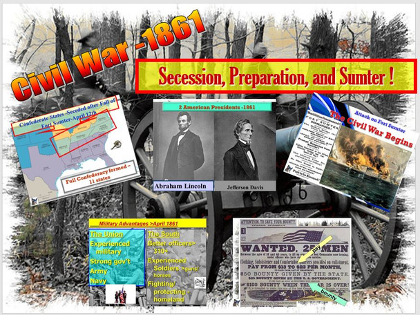 Civil War - Secession, Preparation and Sumter