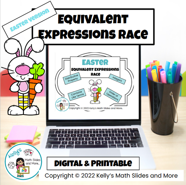 Easter Equivalent Expressions Race - Digital and Printable