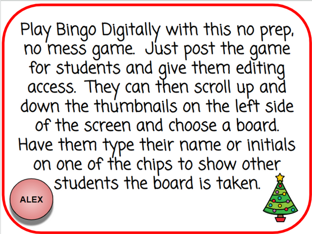 Christmas - One Step Equation Bingo - Multiplication and Division