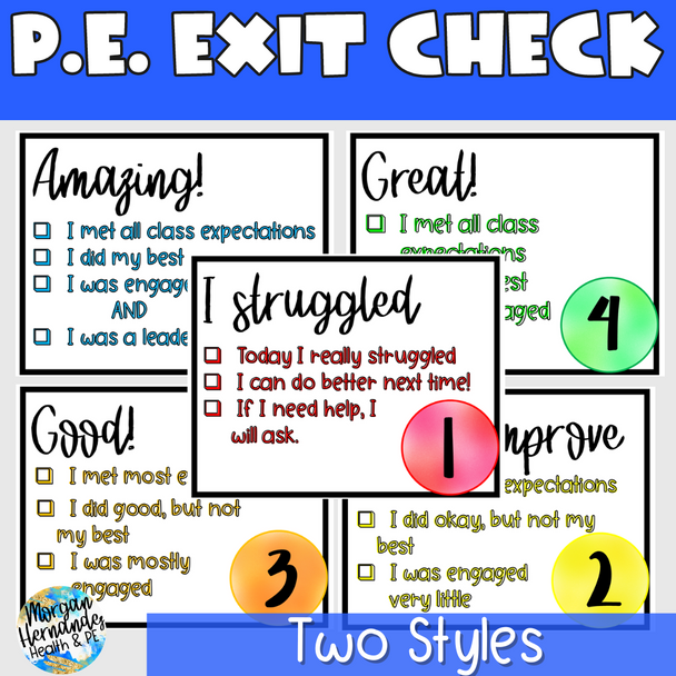 PE Exit Check | PE Self Assessment Posters