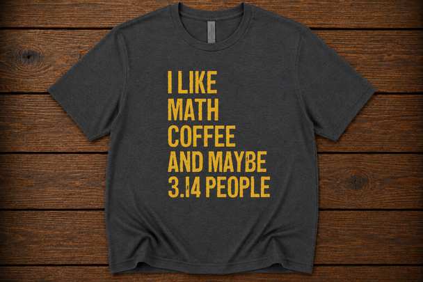 "I Like Math Coffee and Maybe 3.14 People" Shirt