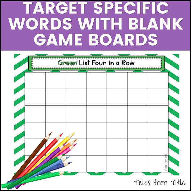 Fry's First 100 Sight Word Games: Four in a Row: Words 41 - 50 - Printable