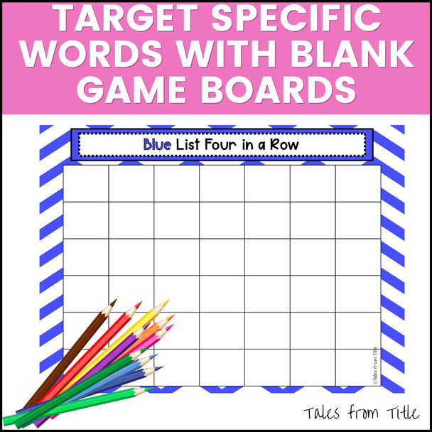 Fry's First 100 Sight Word Games: Four in a Row: Words 71 - 80 - Printable