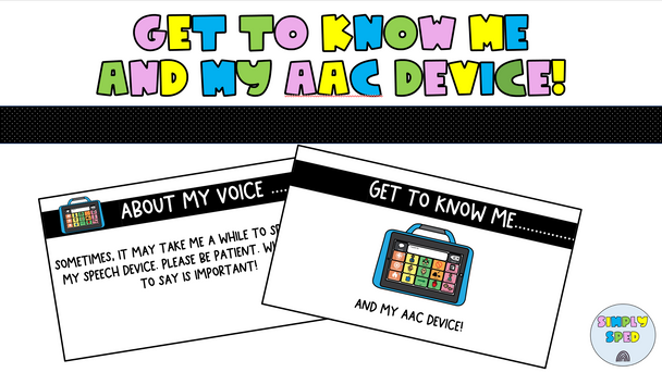 FREE My AAC Device: Get to Know Me!