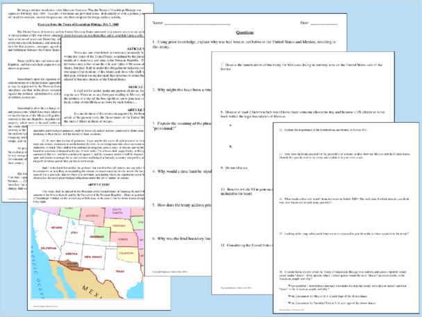 The Treaty of Guadalupe Hidalgo Text and Image Analysis