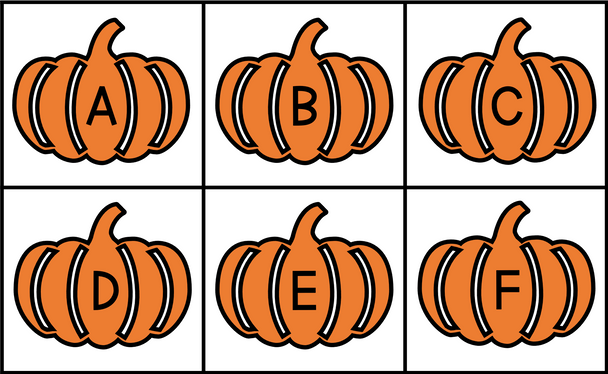 Letter ID Uppercase and Lowercase Pumpkins