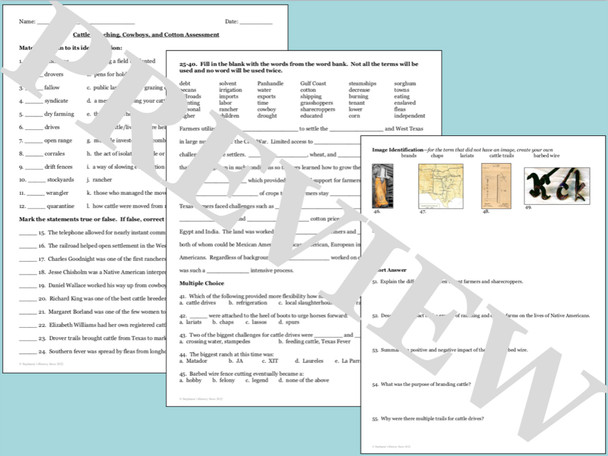 Texas Cowboys and Cattle Ranching Bundle