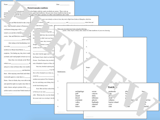 Physical Geography Landforms Bundle