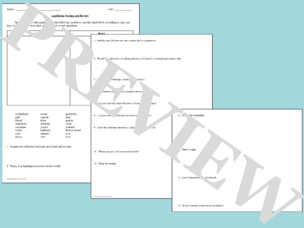 Physical Geography Landforms Bundle