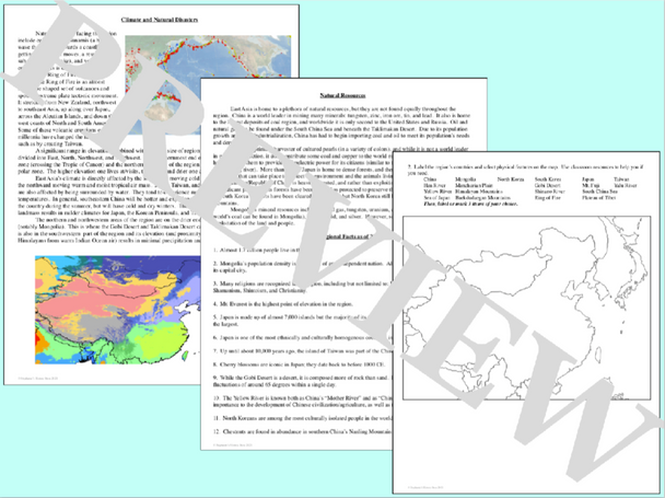 East Asia World Geography Bundle