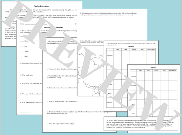 East Asia World Geography Bundle