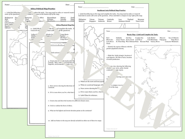 World Geography Map Bundle