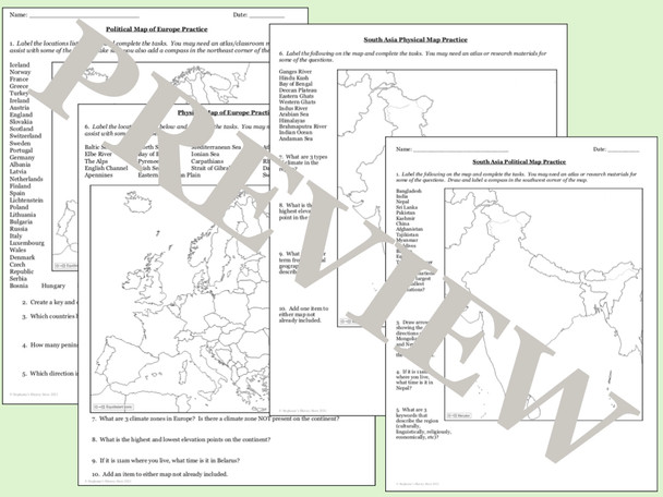 World Geography Map Bundle