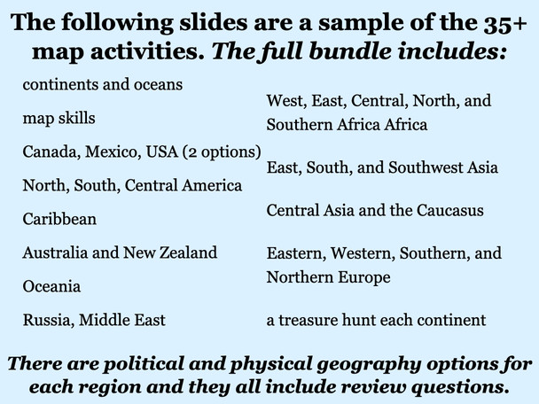 World Geography Map Bundle World Geography Map Bundle