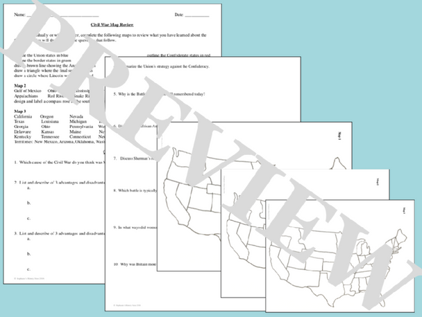 Civil War Map Review