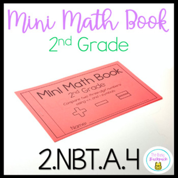 2nd Grade Math Compare Three Digit Numbers 2.NBT.A.4 2.NBT.4