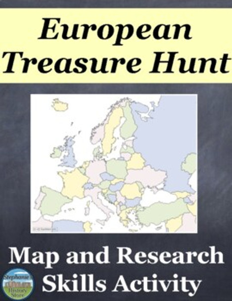 European Geography Map and Research Skills Activity