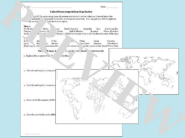 American Imperialism Map Review