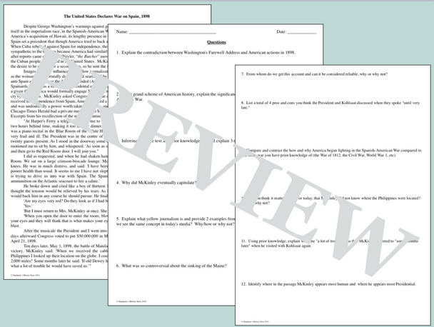 The Spanish-American War Text and Image Analysis