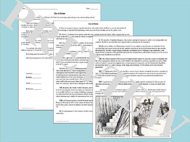 Wilson's 14 Points Text and Image Analysis