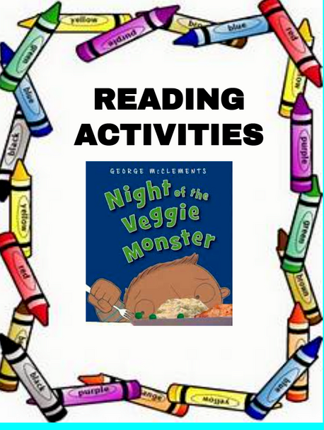 THE NIGHT OF THE VEGGIE MONSTER READING LESSONS & ACTIVITIES PACKET