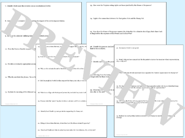 The Stamp Act Point of View Primary Source Analysis