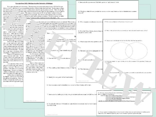 The Great Society Primary Source Analysis