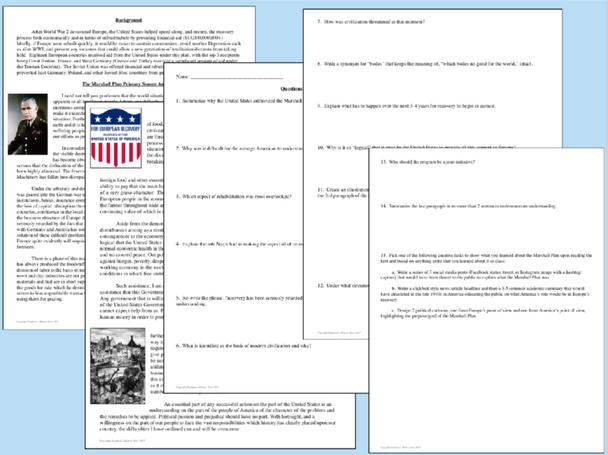 The Marshall Plan Primary Source Analysis