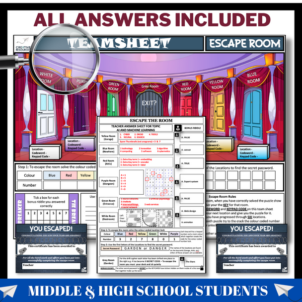 Music - Middle School Escape Room 