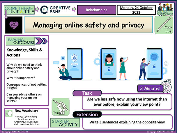 Managing online safety and privacy