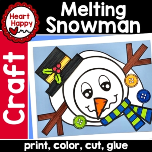 Melting Snowman Winter Craft