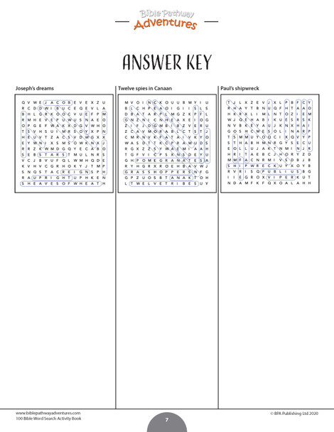 Bible Word Search Activity Pack