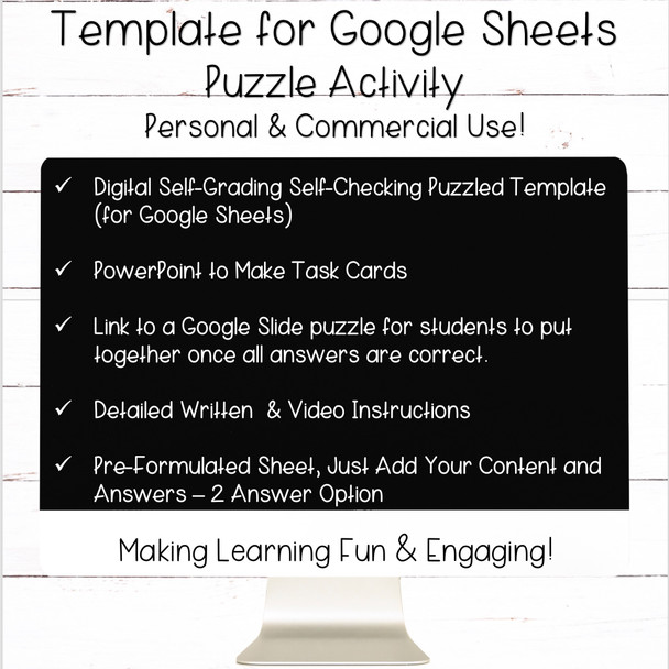 Christmas - Winter - Holiday - Self-Grading Self-Checking Puzzled Template for Google Sheets