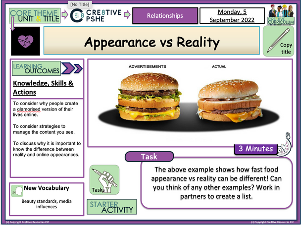 Appearance v Reality 