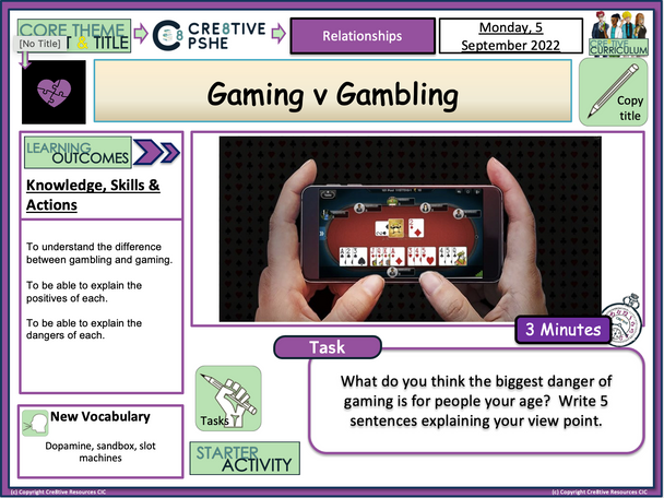 Gaming v Gambling