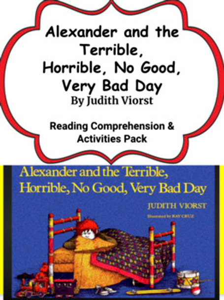 ALEXANDER & THE TERRIBLE, HORRIBLE, NO GOOD, VERY BAD READING LESSONS ACTIVITIES