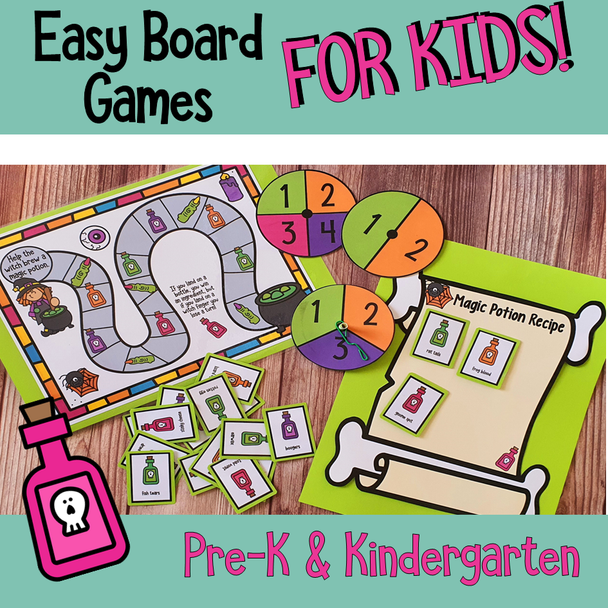 Easy Board Games for Kids in Pre K and Kindergarten
