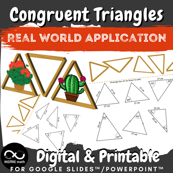 Congruent Triangles Theorems Activity Real World Math Application SSS SAS ASA HL