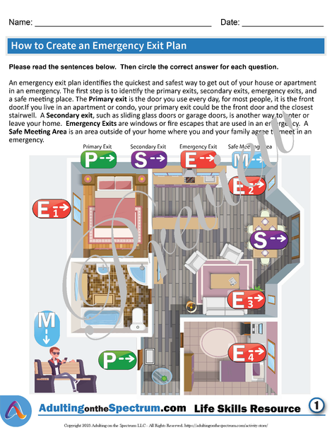 Essential Life Skills Activity for Teens and Adults - How to Create an Emergency Exit Plan